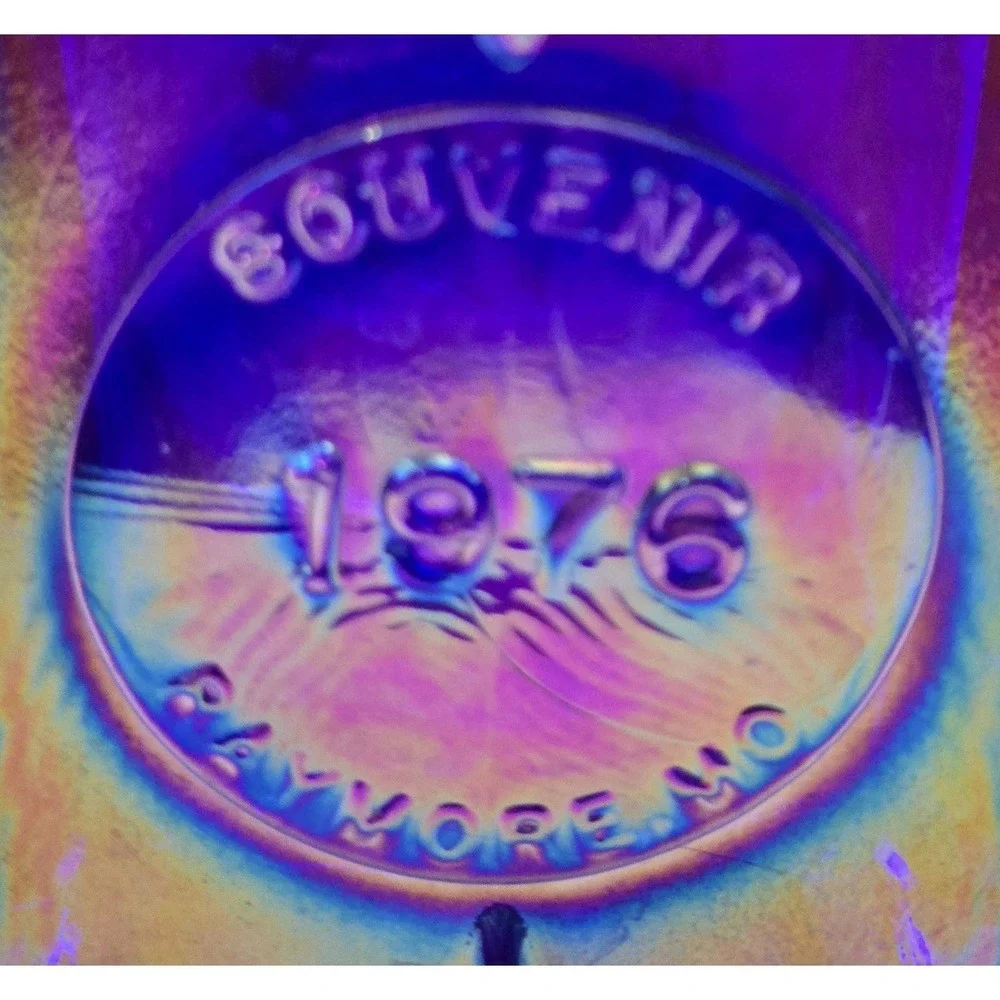 Vintage Toothpick Holder Limited Edition Carnival Glass  Bicentennial 1976